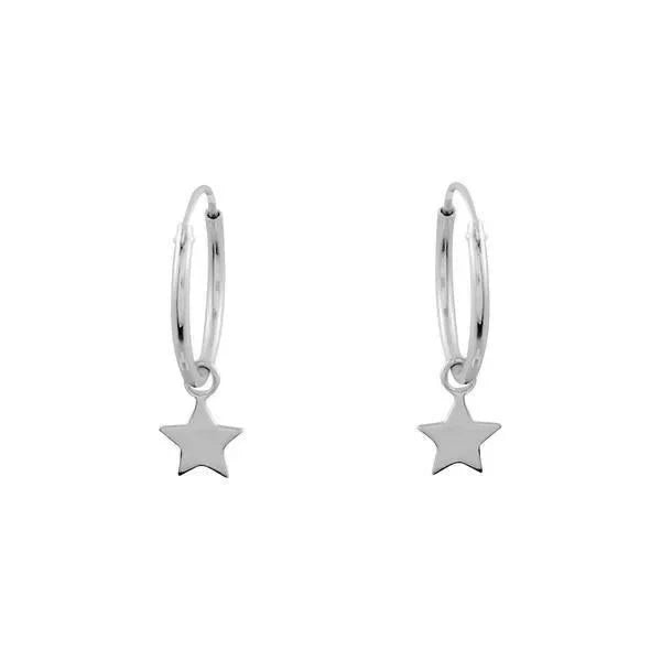 Silver earring with star